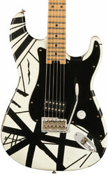 Guitare électrique forme str Evh                            Striped Series '78 Eruption - White with black stripes relic