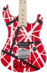 Guitare électrique forme str Evh                            Striped Series 5150 - Red black & white stripes