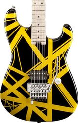 Guitare électrique solid body Evh                            Striped Series - Black with yellow stripes