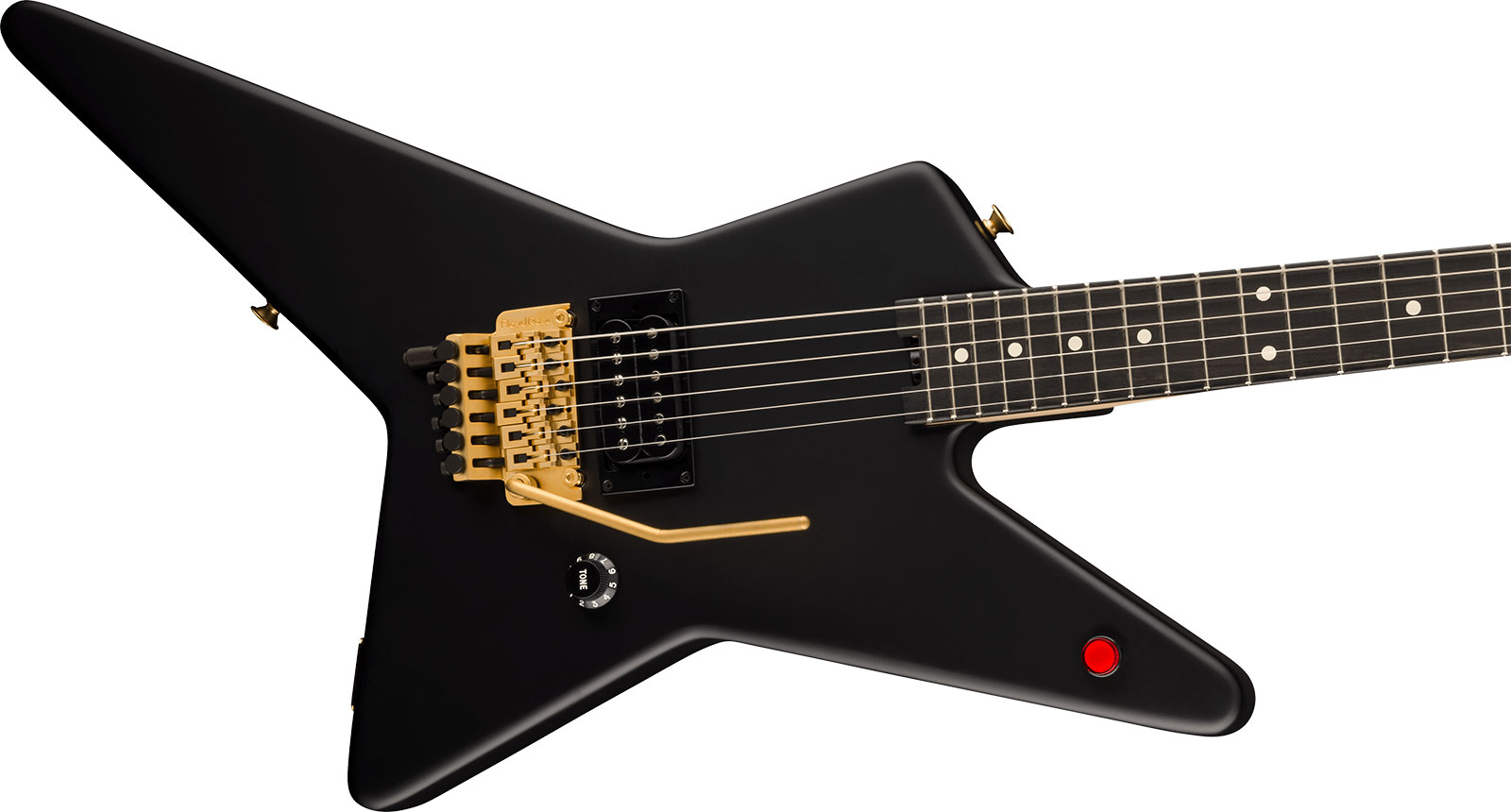 Evh Star Limited Edition 1h Fr Eb - Stealth Black With Gold Hardware - Guitare Électrique MÉtal - Variation 2