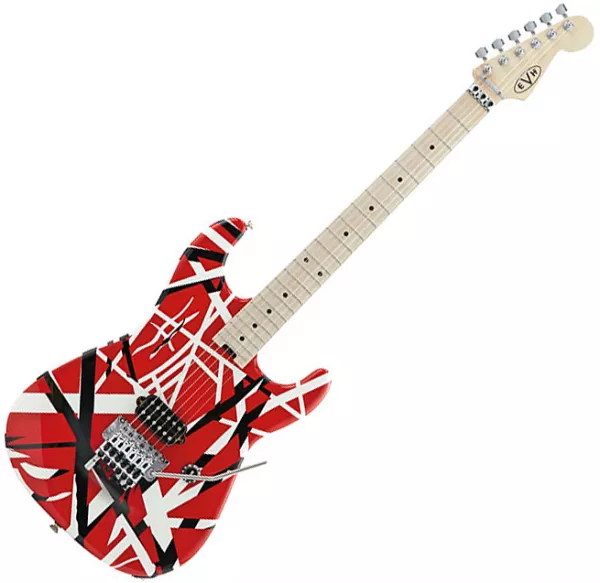 Guitare électrique solid body Evh                            Striped Series - Red with black stripes