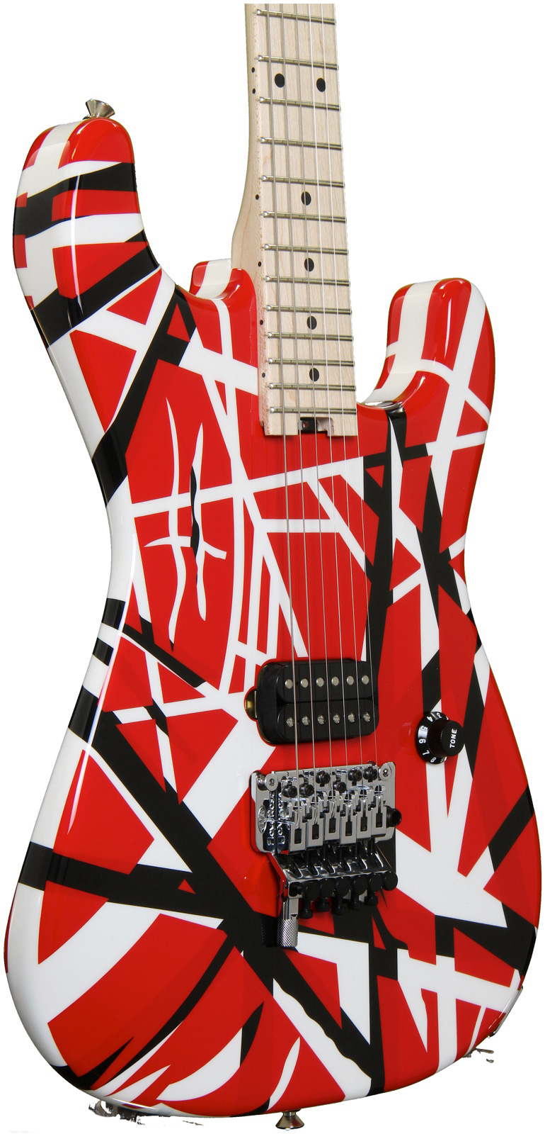 Evh Striped Series - Red With Black Stripes - Guitare Électrique Forme Str - Variation 4