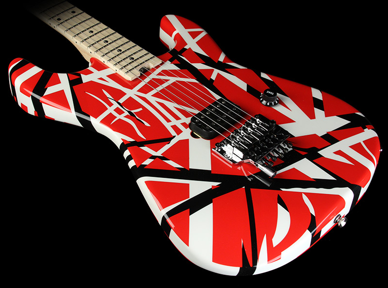 Evh Striped Series - Red With Black Stripes - Guitare Électrique Forme Str - Variation 6