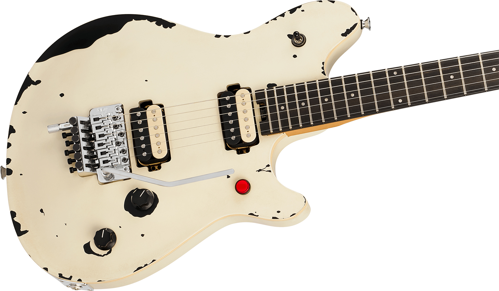 Evh Wolfgang Special Ltd Mex 2h Fr Eb - Distressed Ivory - Guitare Électrique Signature - Variation 2