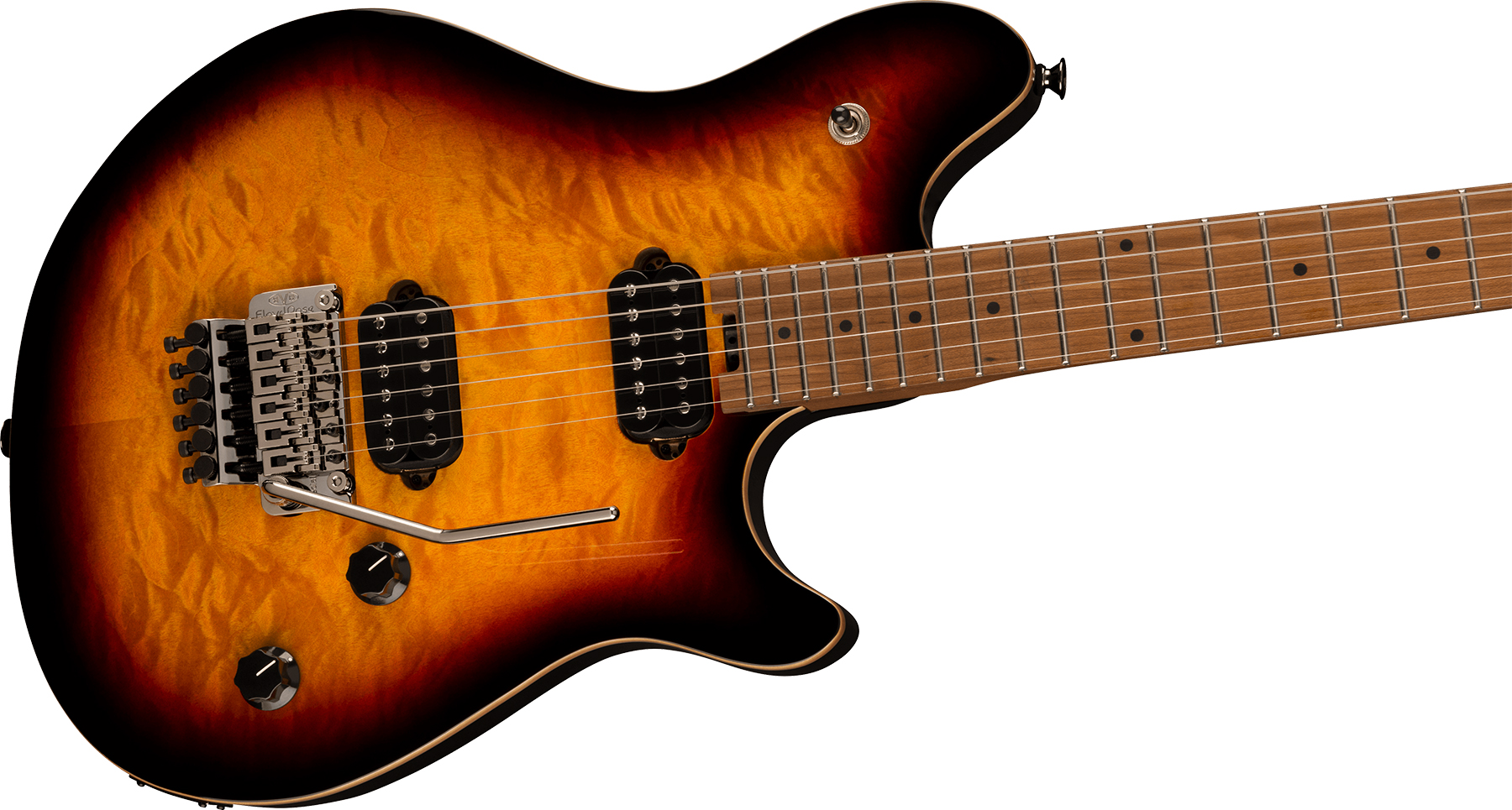 Evh Wolfgang Wg Standard Qm 2h  Fr Mn - 3-color Sunburst - Guitare Électrique MÉtal - Variation 2