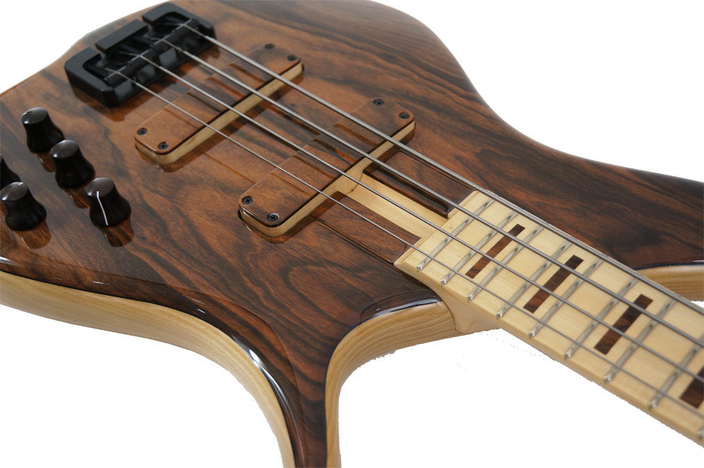 F Bass Bn 4 String Macassar Top Block Inlays 4c Mn Natural - Basse Électrique Solid Body - Variation 3