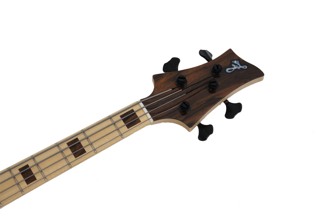 F Bass Bn 4 String Macassar Top Block Inlays 4c Mn Natural - Basse Électrique Solid Body - Variation 4