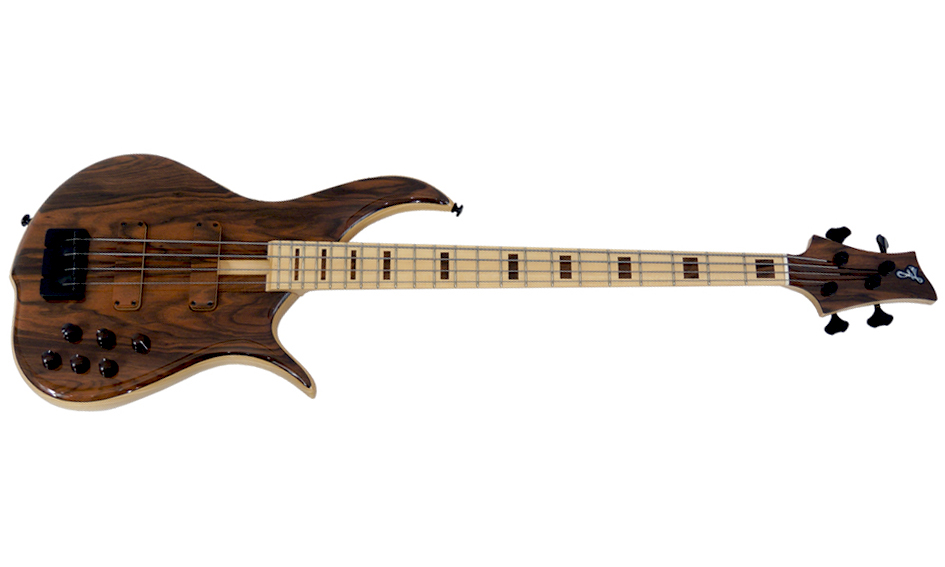 F Bass Bn 4 String Macassar Top Block Inlays 4c Mn Natural - Basse Électrique Solid Body - Variation 1