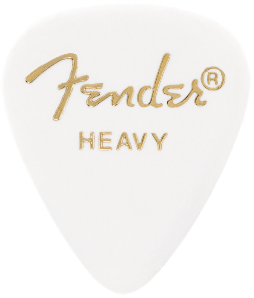 Médiator & onglet Fender 351 Classic Celluloid Heavy White