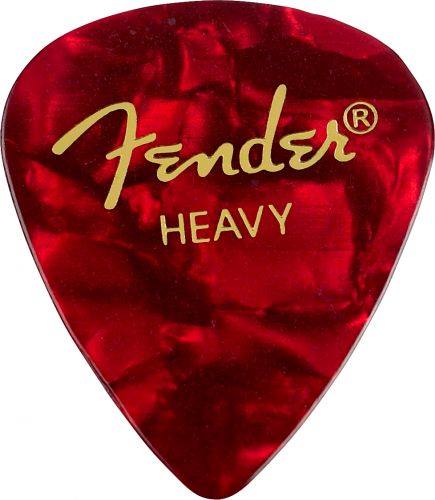 Médiator & onglet Fender Premium Celluloid 351 Heavy red moto