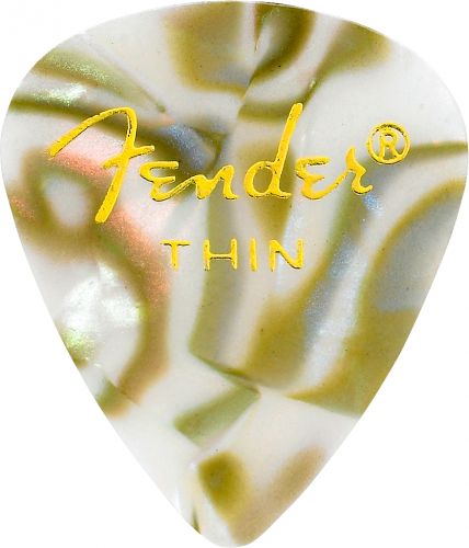 Médiator & onglet Fender 351 Shape Premium Thin Abalone