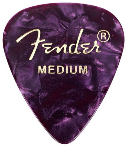 Médiator & onglet Fender 351 Shape Premium Medium Picks 12-Pack - Purple Moto