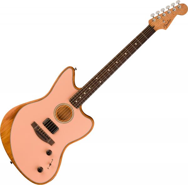 Guitare electro acoustique Fender Acoustasonic Player Jazzmaster (MEX, RW) - Shell pink