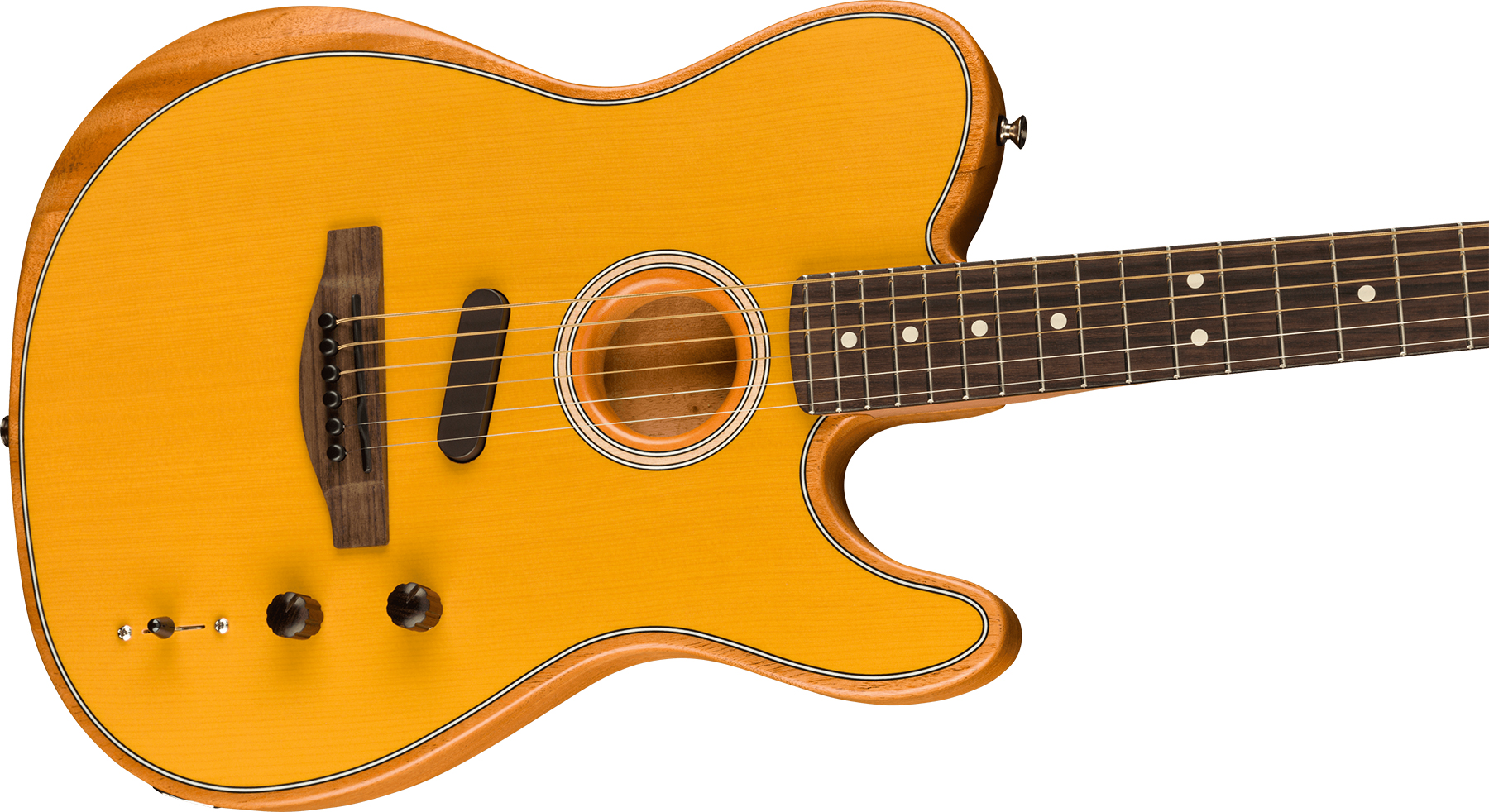 Fender Acoustasonic Tele Player Mex Epicea Acajou Rw - Butterscotch Blonde - Guitare Electro Acoustique - Variation 2