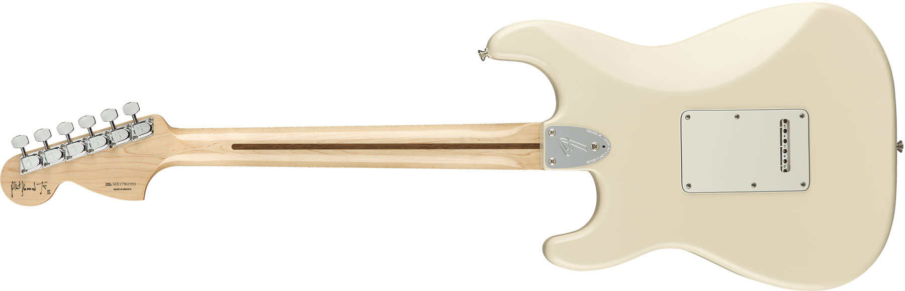 Fender Albert Hammond Strat Mex Signature 3s Trem Rw - Olympic White - Guitare Électrique Forme Str - Variation 1