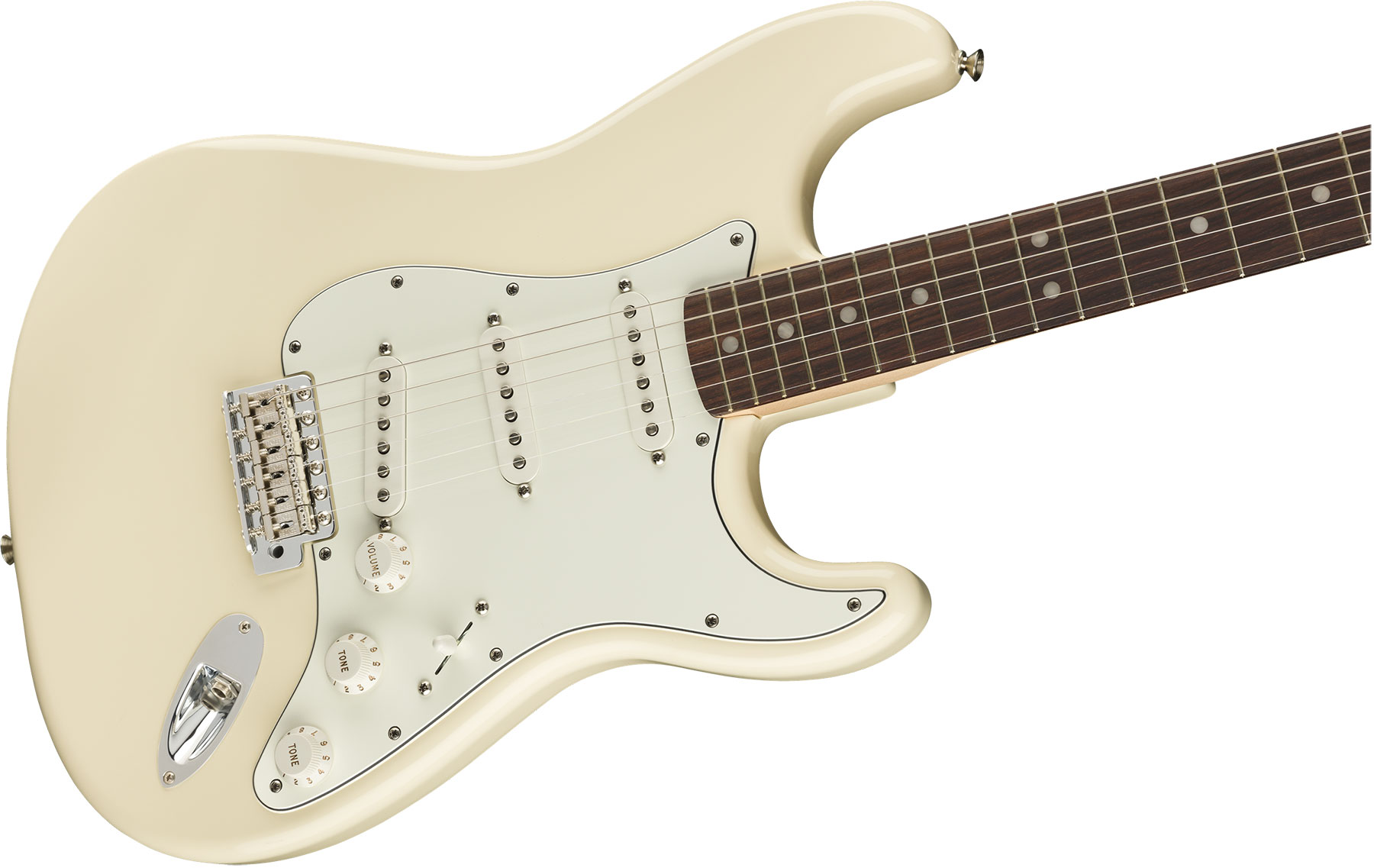 Fender Albert Hammond Strat Mex Signature 3s Trem Rw - Olympic White - Guitare Électrique Forme Str - Variation 2