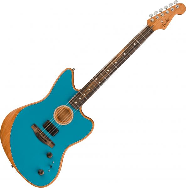 Guitare electro acoustique Fender American Acoustasonic Jazzmaster - Ocean turquoise