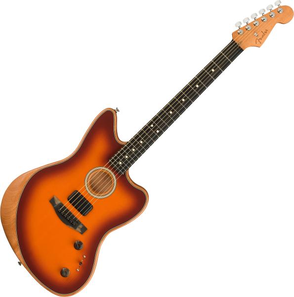 Guitare electro acoustique Fender American Acoustasonic Jazzmaster - Tobacco sunburst