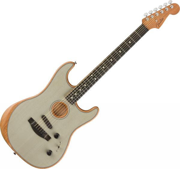 Guitare electro acoustique Fender American Acoustasonic Stratocaster - Transparent sonic blue