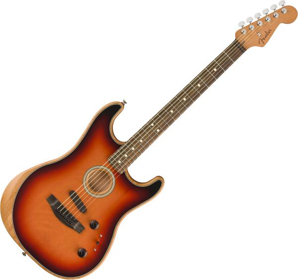 Guitare electro acoustique Fender American Acoustasonic Stratocaster - 3-color sunburst