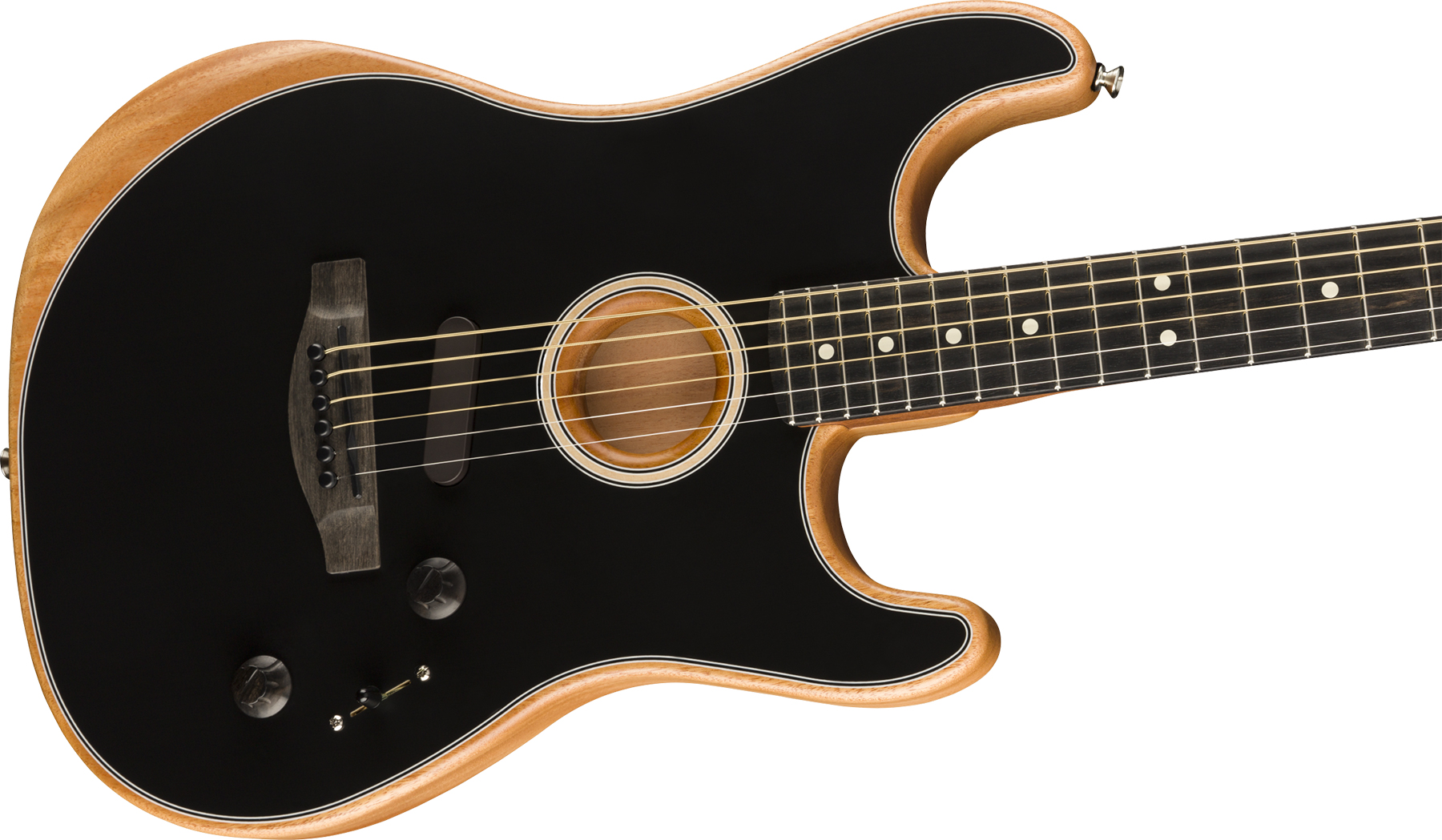 Fender Strat American Acoustasonic Usa Eb - Black - Guitare Electro Acoustique - Variation 2