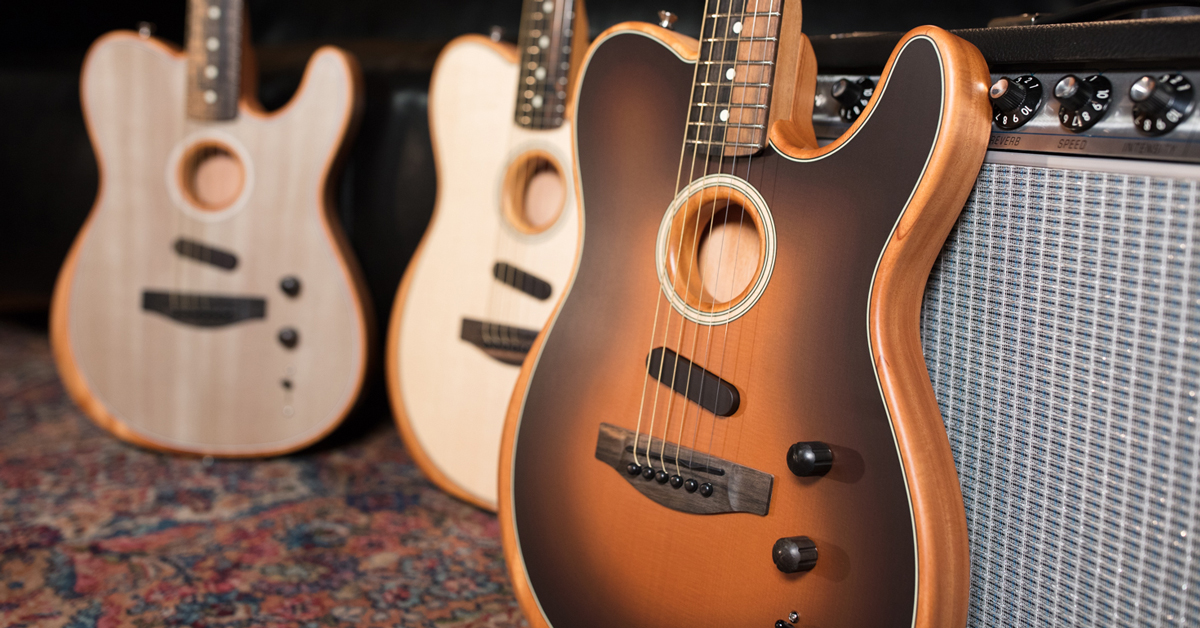 Fender Tele American Acoustasonic Usa Eb - Sunburst - Guitare Acoustique - Variation 14