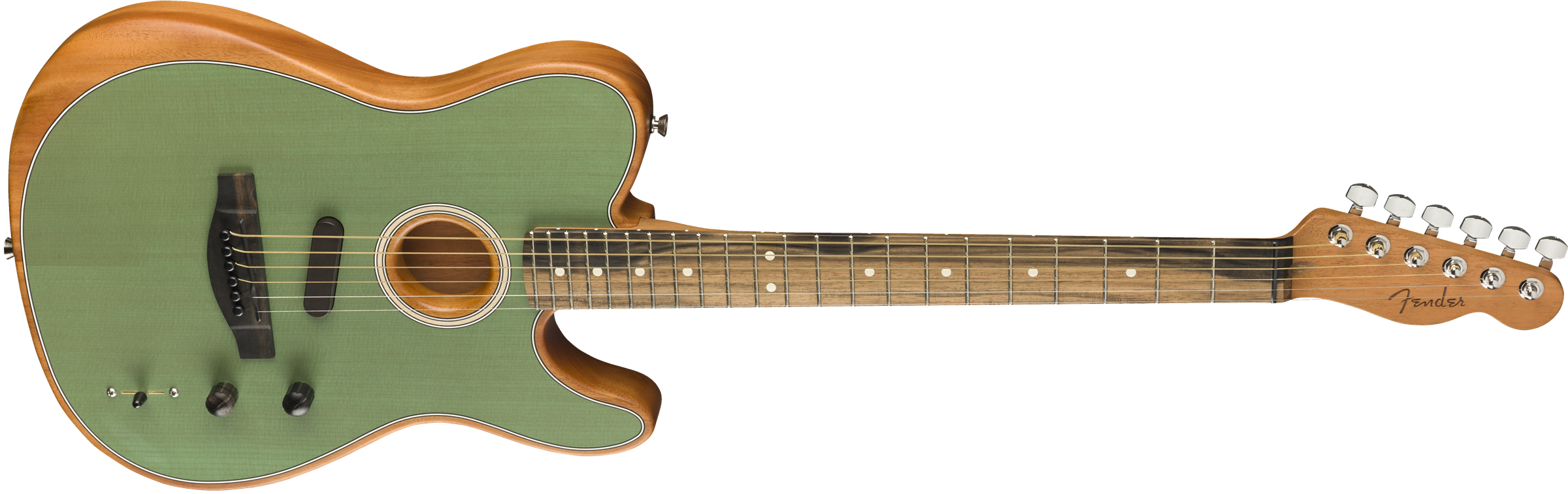 Fender Tele American Acoustasonic Usa Eb - Surf Green - Guitare Acoustique - Variation 2