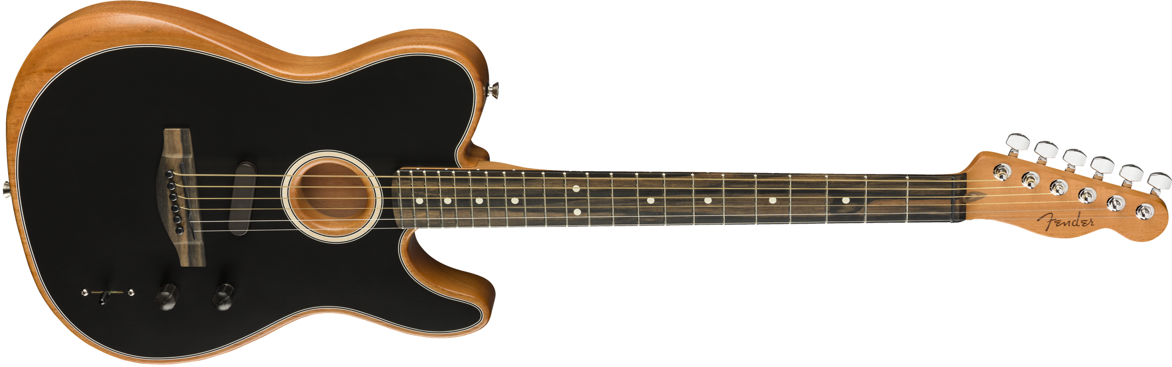 Fender Tele American Acoustasonic Usa Eb - Black - Guitare Electro Acoustique - Variation 2
