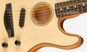 Fender Tele American Acoustasonic Usa Eb - Sonic Gray - Guitare Electro Acoustique - Variation 6