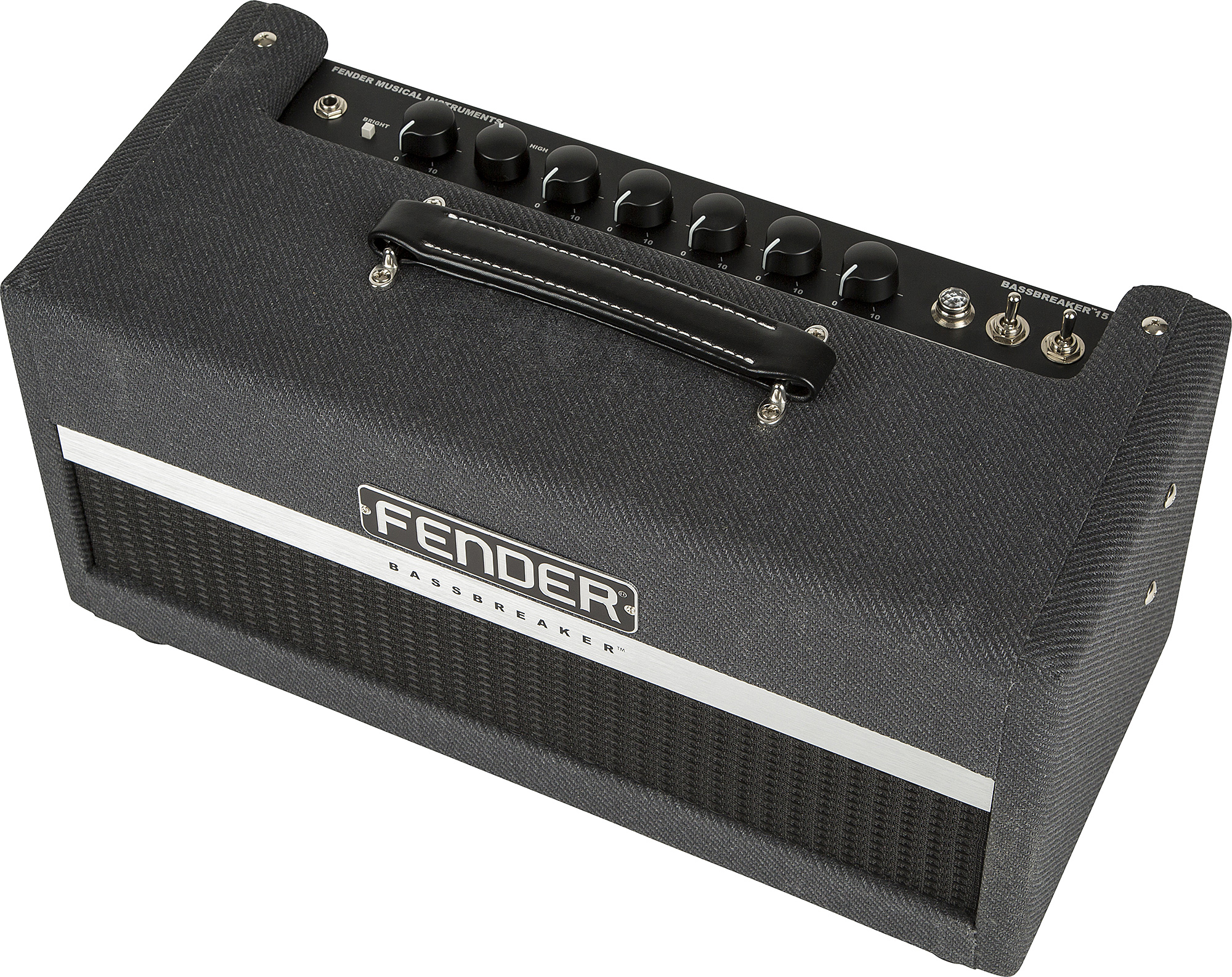 Fender Bassbreaker 15 Head 15w Gray Tweed - Ampli Guitare Électrique TÊte / PÉdale - Variation 1