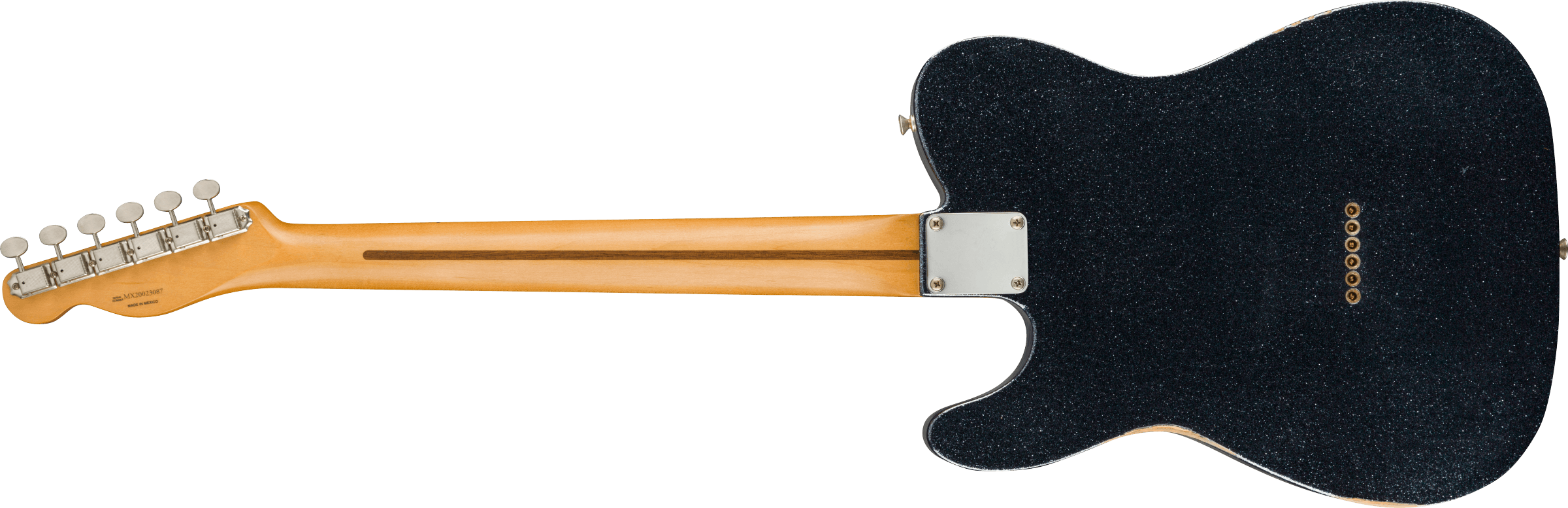 Fender Brad Paisley Esquire Tele Signature Mex Mn - Road Worn Black Sparkle - Guitare Électrique Forme Tel - Variation 1