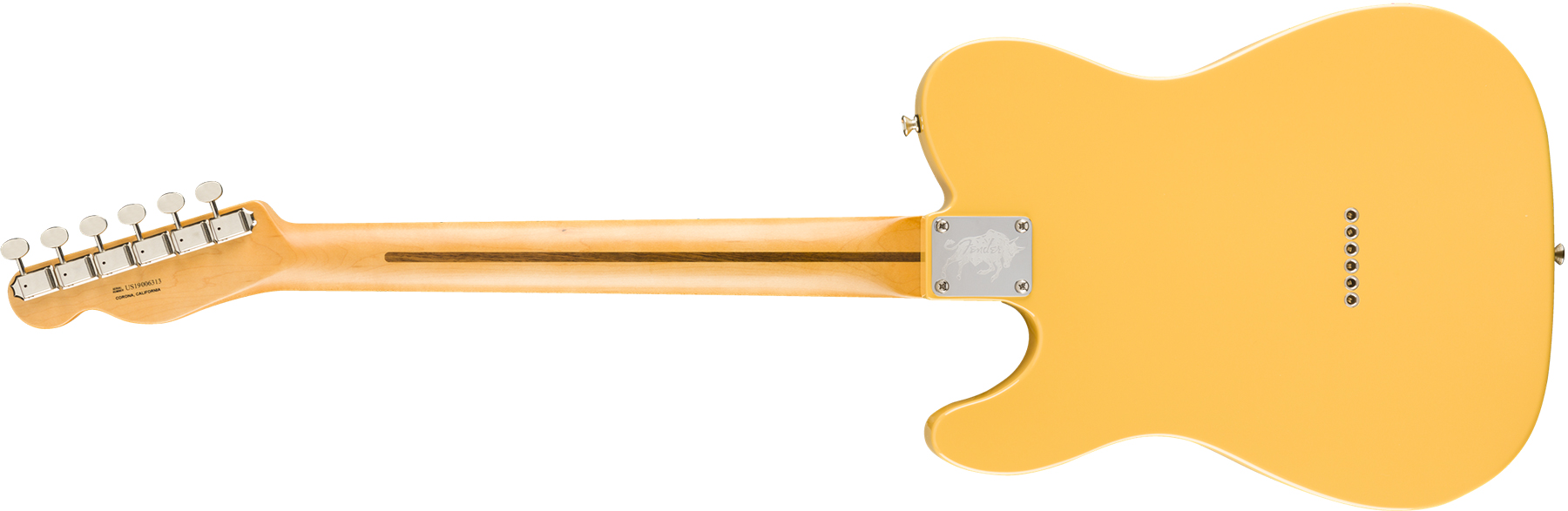 Fender Britt Daniel Tele Thinline Signature Ss Mn - Amarillo Gold - Guitare Électrique 1/2 Caisse - Variation 1
