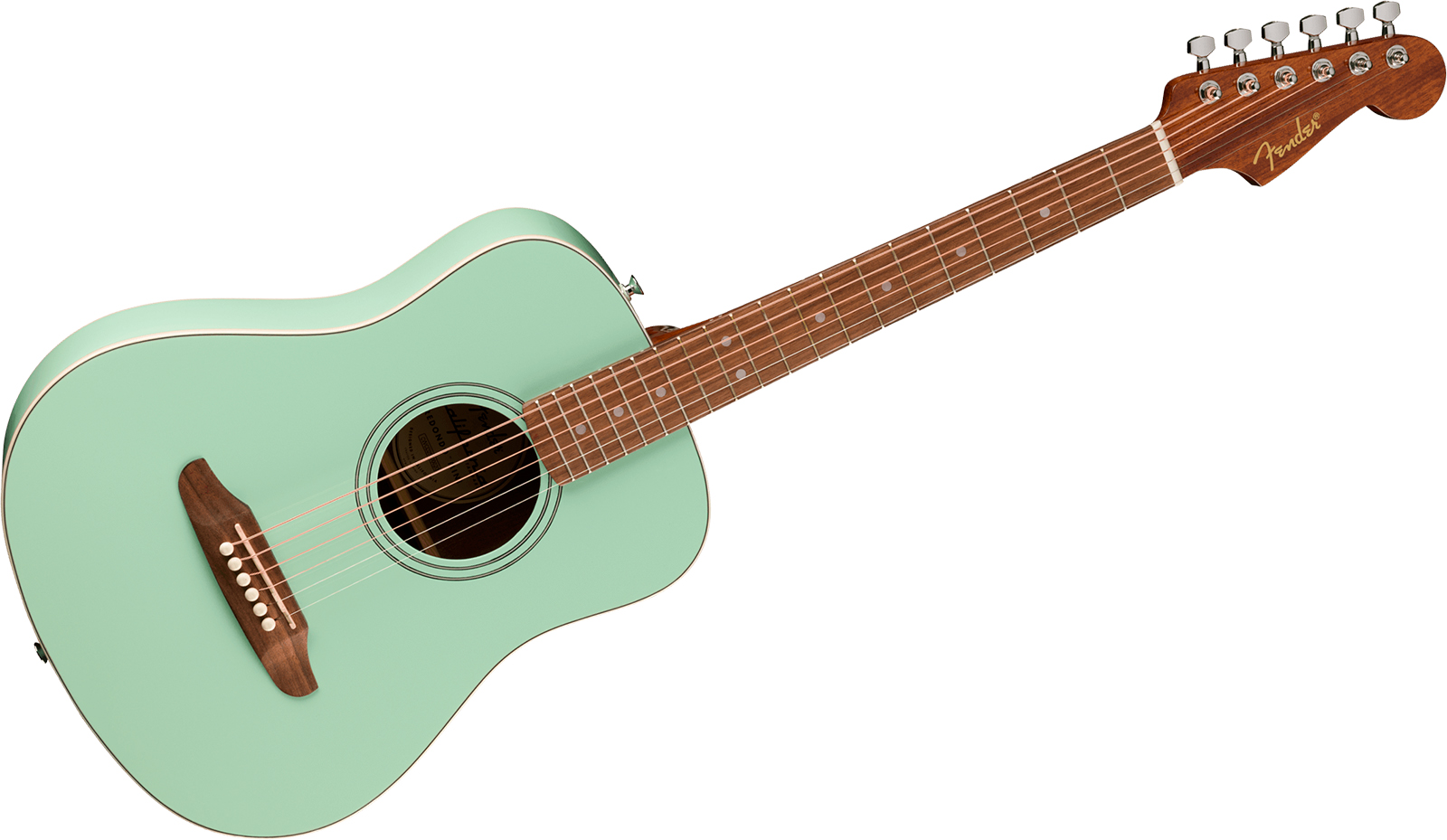 Fender California Standard Redondo Mini Epicea Sapele Noy +housse - Surf Green - Guitare Folk - Variation 1