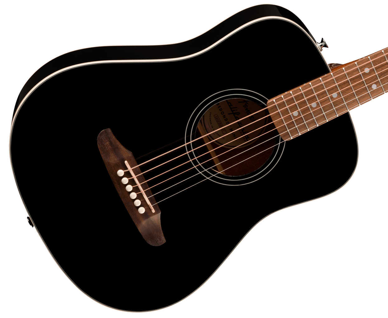 Fender California Standard Redondo Mini Epicea Sapele Noy +housse - Black - Guitare Folk - Variation 2