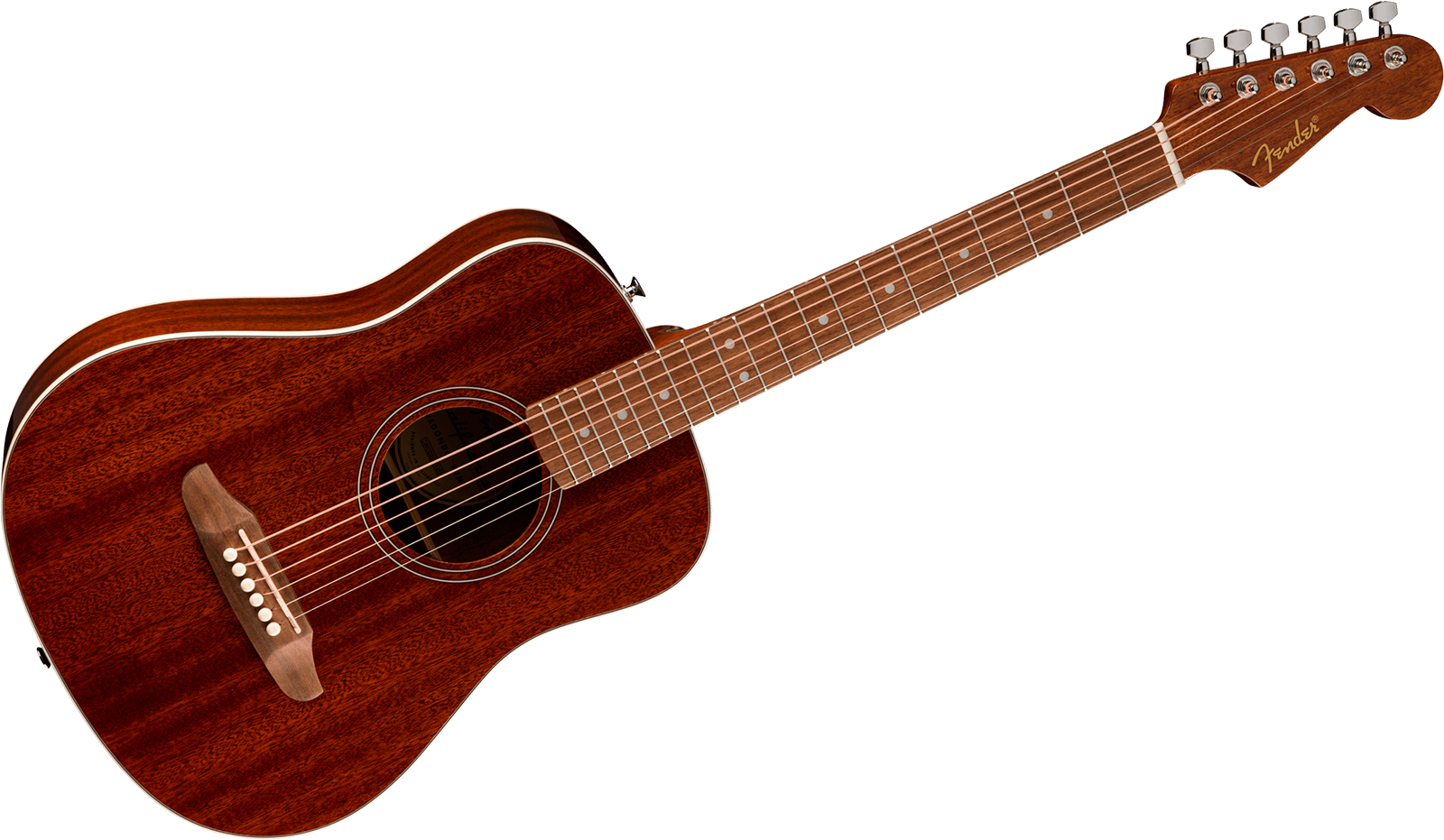 Fender California Standard Redondo Mini Tout Sapele Noy +housse - Natural - Guitare Folk - Variation 1