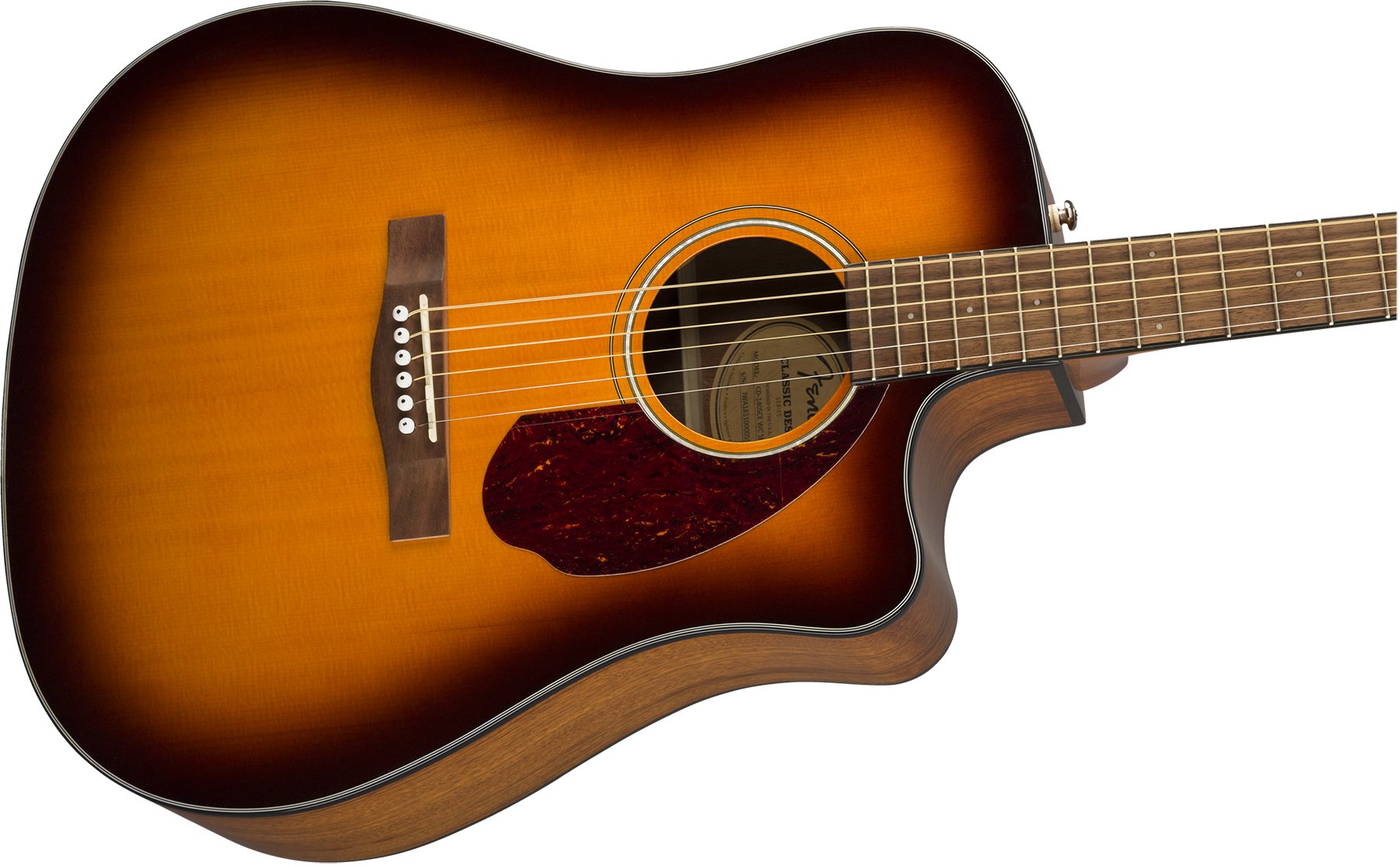 Fender Cd-140sce Classic Design Dreadnought Cw Epicea Ovangkol Wal +etui - Sunburst - Guitare Electro Acoustique - Variation 2