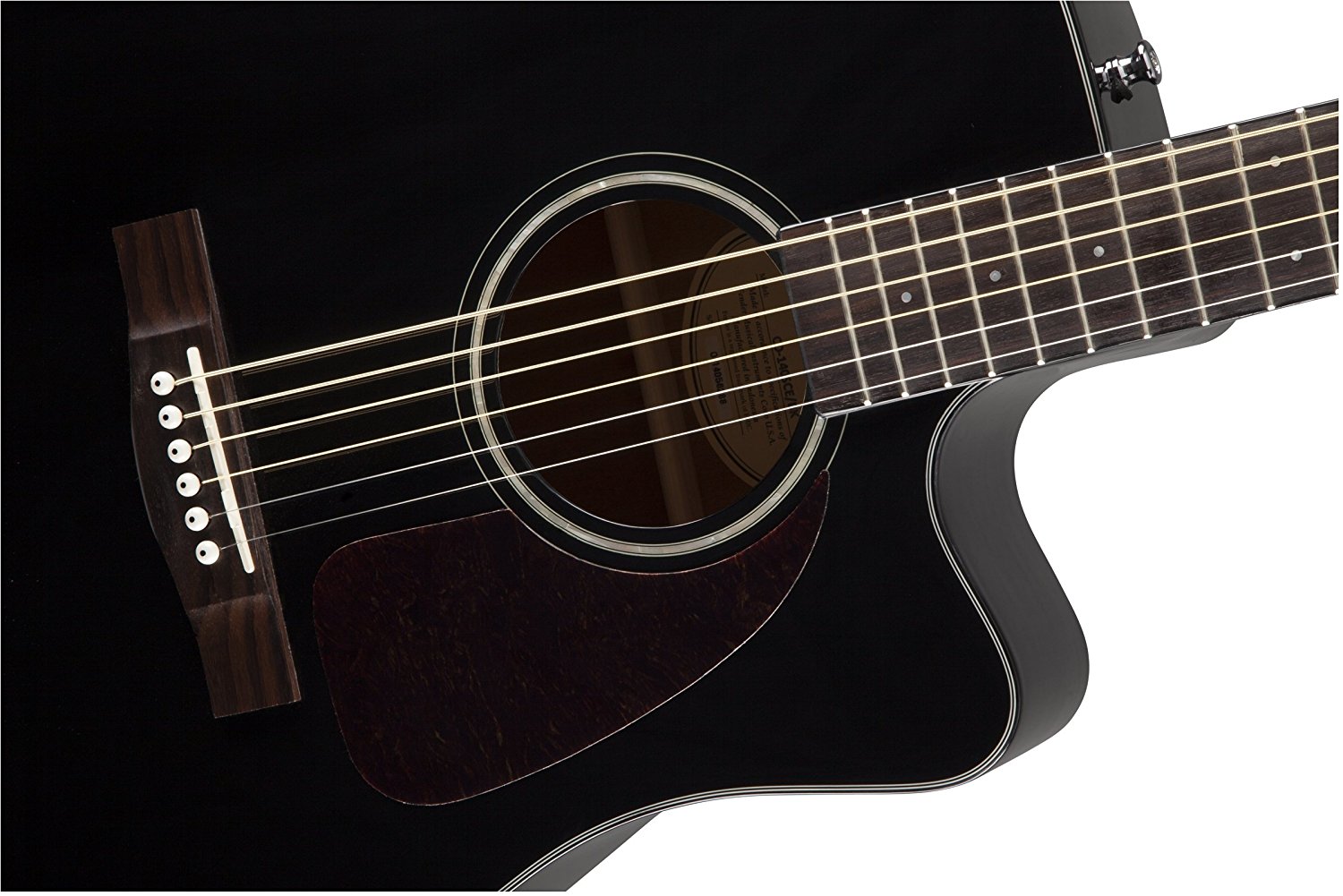 Guitare folk & electro Fender CD140SCE black gloss