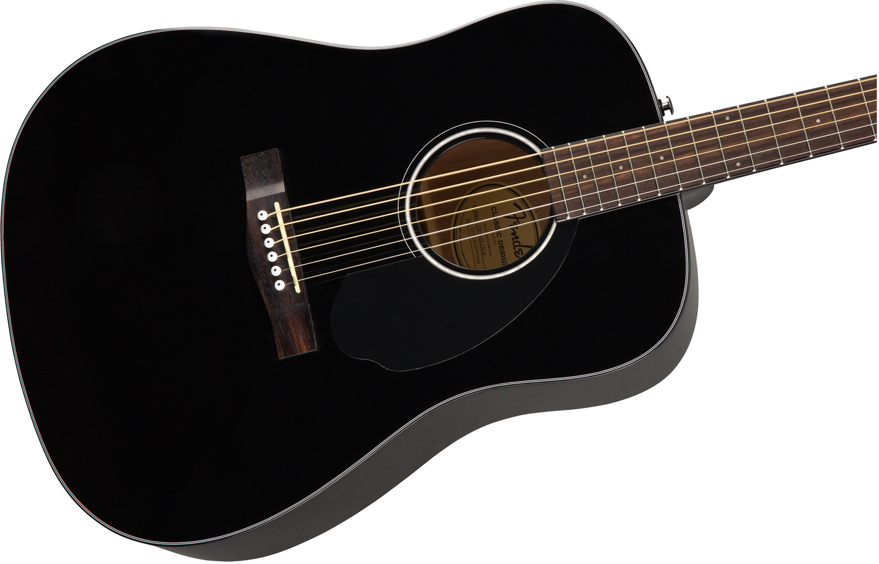 Fender Cd-60s 2019 Dreadnought Epicea Acajou Wal - Black - Guitare Acoustique - Variation 2