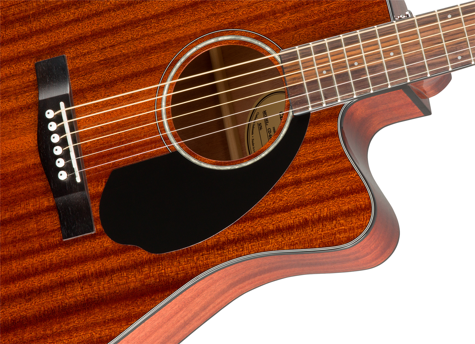 Fender Cd60sce All Mahogany Dreadnought Cw Tout Acajou Wal - Natural - Guitare Folk - Variation 2