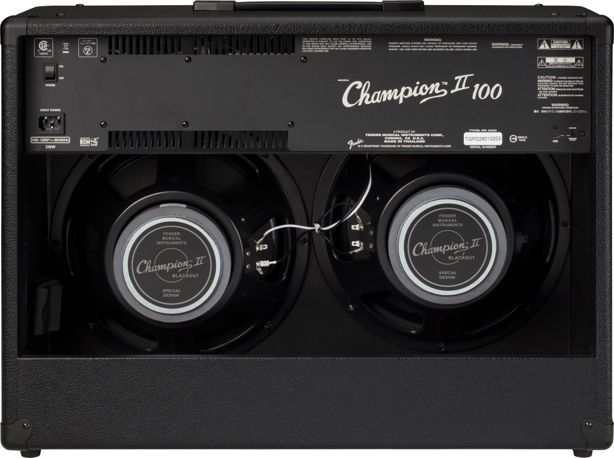 Fender Champion Ii 100  Ltd 100w 2x12 Blackout - Ampli Guitare Électrique Combo - Variation 1