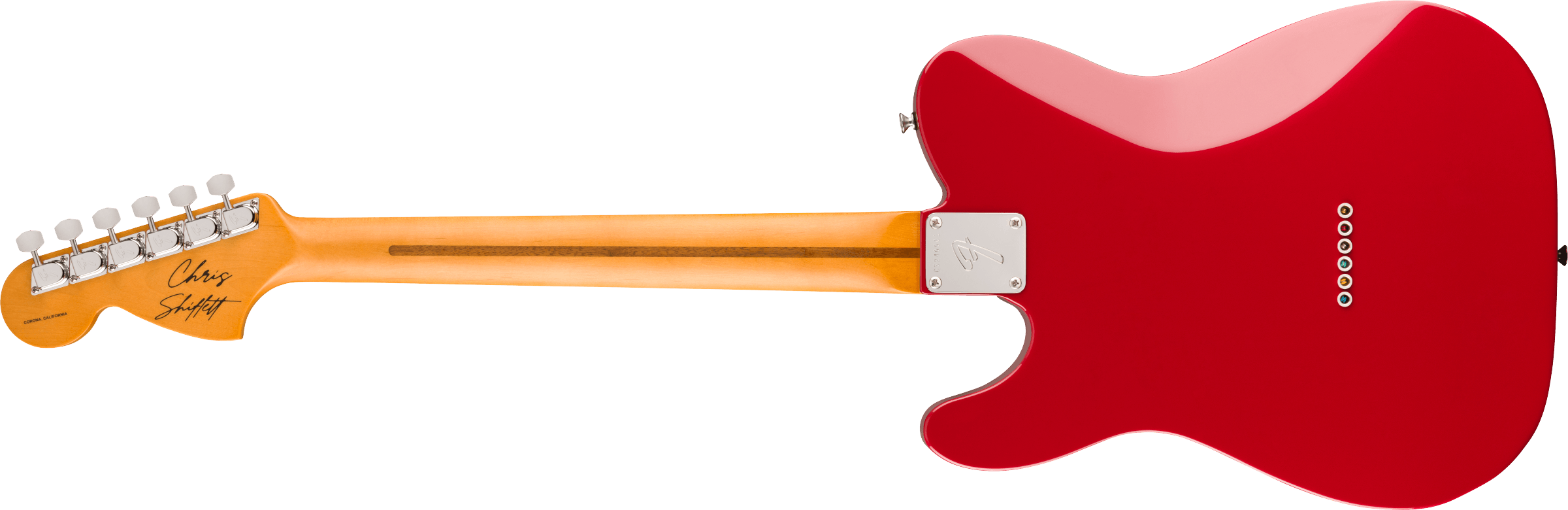 Fender Chris Shiflett Tele Cleaver Usa Signature 2s Ht Rw - Dakota Red - Guitare Électrique Signature - Variation 1
