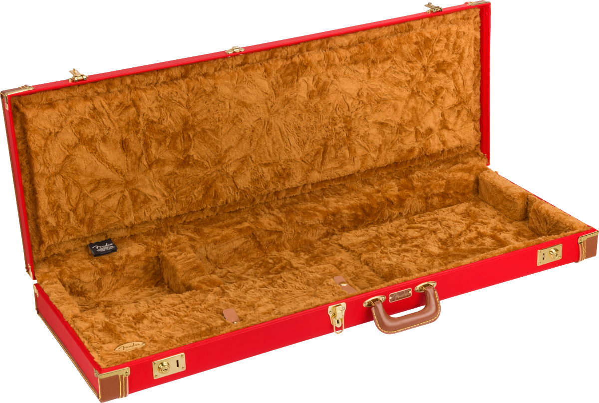 Fender Classic Wood Strat/tele Electric Guitar Case Bois Fiesta Red - Etui Guitare Électrique - Variation 1