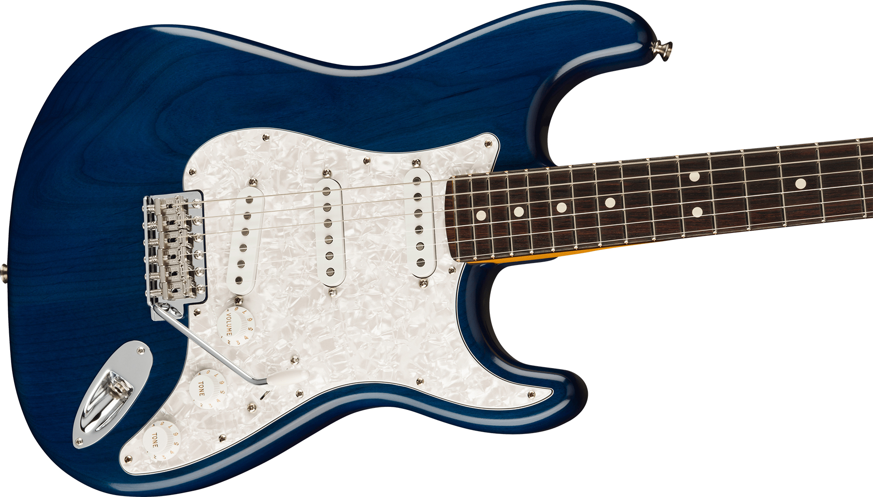 Fender Cory Wong Strat Signature Usa 3s Trem Rw - Sapphire Blue Transparent - Guitare Électrique Forme Str - Variation 2