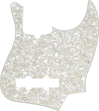 Fender 10-hole Contemporary Jazz Bass Pickguards - Aged White Pearloid - Pickguard - Main picture