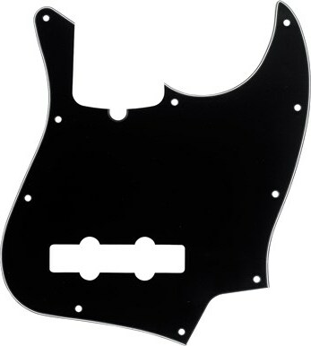 Fender 10-hole Contemporary Jazz Bass Pickguards - Black - Pickguard - Main picture
