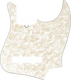 Fender 10-hole Contemporary Jazz Bass Pickguards - White Moto - Pickguard - Main picture