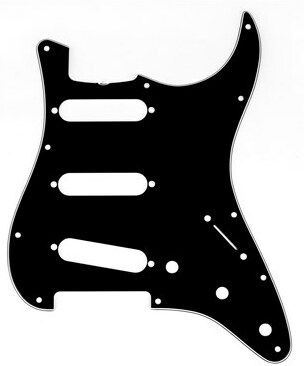 Fender 11-hole '60s Vintage-style Stratocaster Sss Pickguards - Black - Pickguard - Main picture