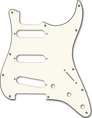 Fender 11-hole Modern-style Stratocaster S/s/s 3-ply Parchment - - Pickguard - Main picture