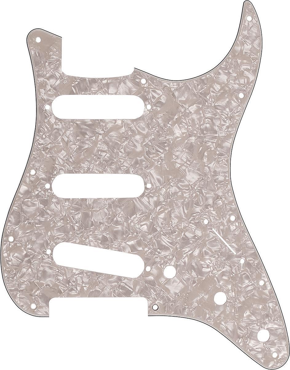 Pickguard Fender 11-Hole Modern-Style Stratocaster S/S/S 4-Ply - Aged White Pearl