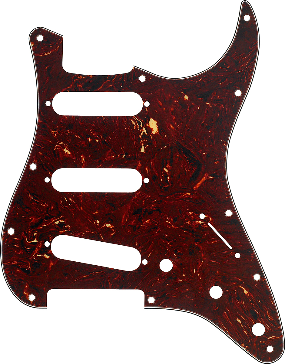 Fender 11-hole Modern-style Stratocaster S/s/s 4-ply - Tortoise Shell - - Pickguard - Main picture